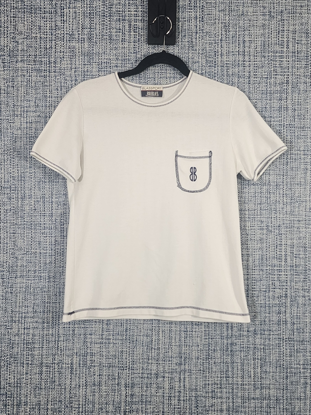 White Pocket Tee with Contrast Stitching